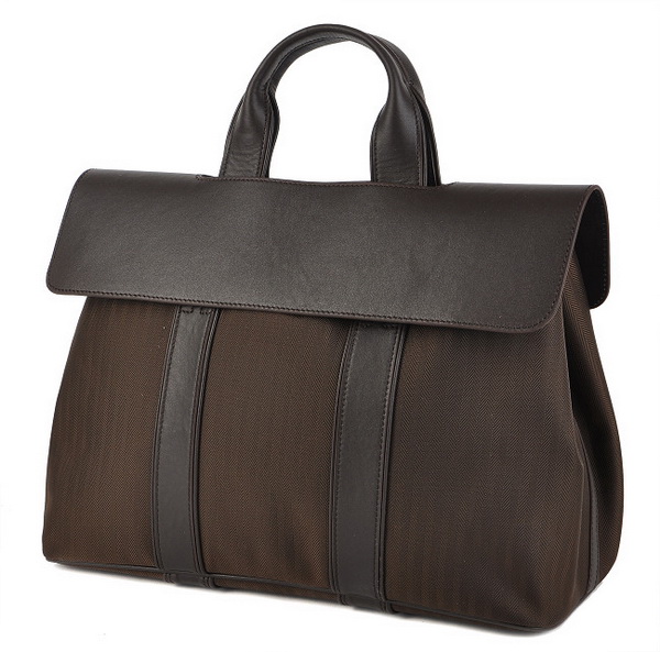 Best Hermes Canvas Handbags Coffee 509001